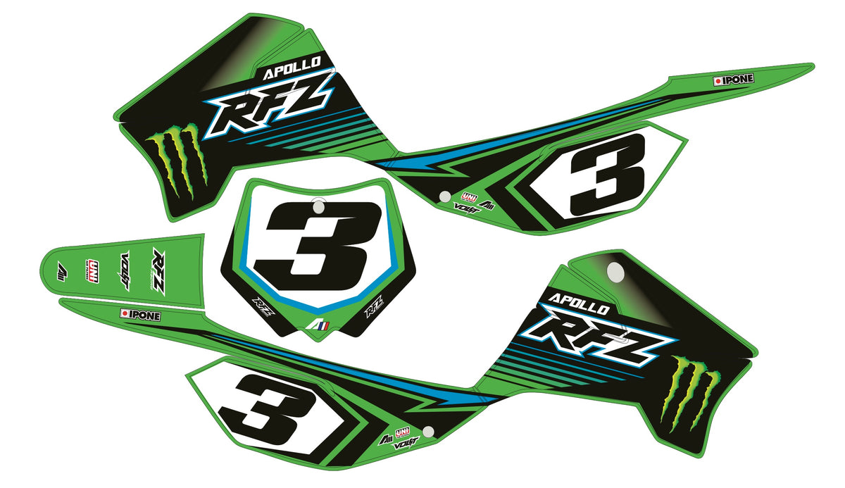 Pièce Apollo 375-518GN — RFZ STICKER GREEN