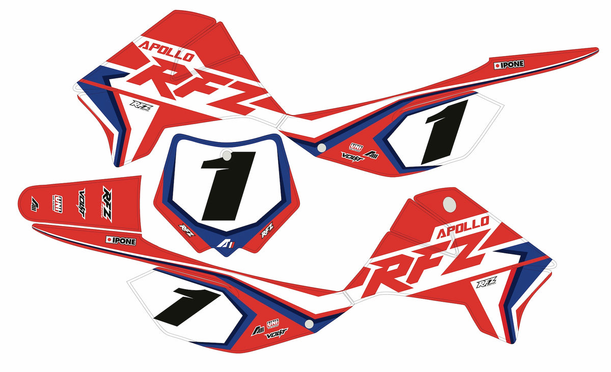 Pièce Apollo 375-518RD — RFZ STICKER RED