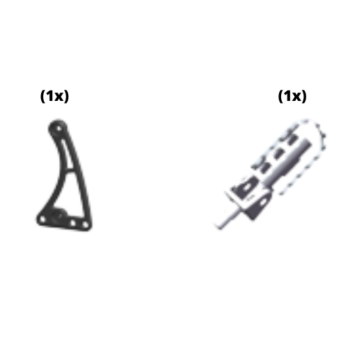 Pièce Apollo BE11-047 — Foot rest left + Bracket