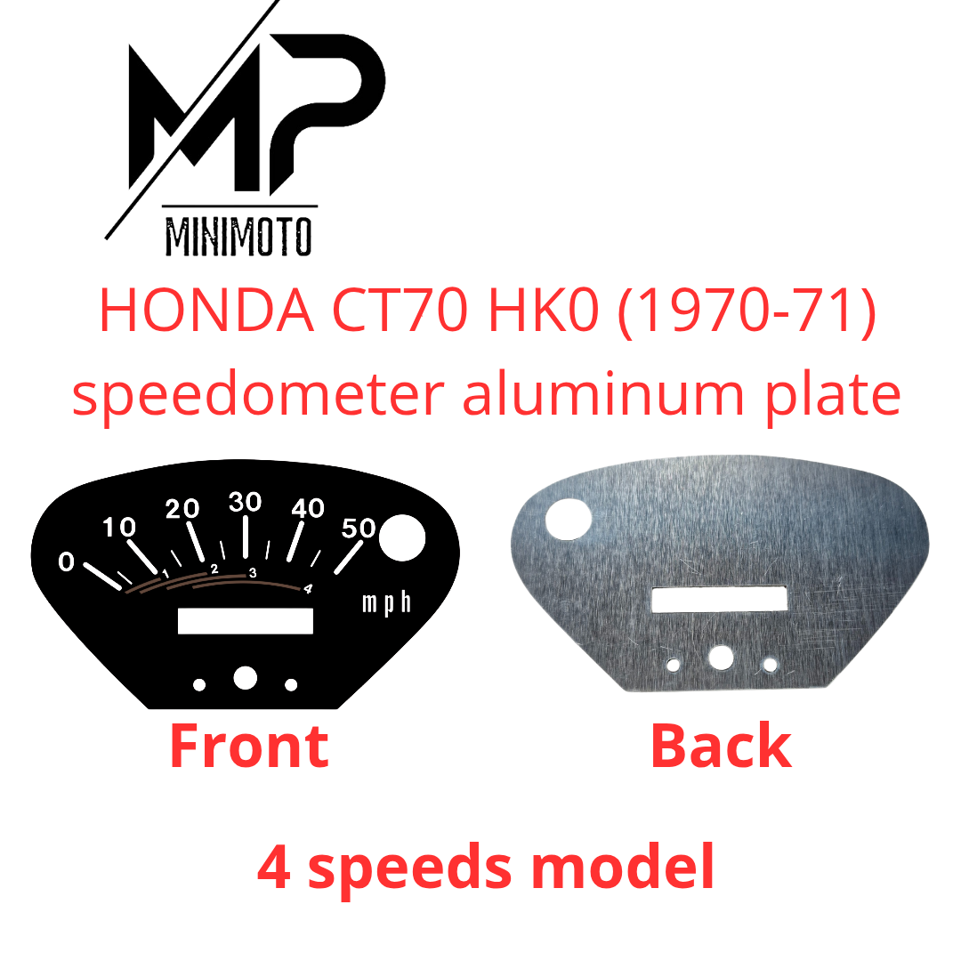 Speedometer Plate for Honda CT70 HK0 (4 speeds)