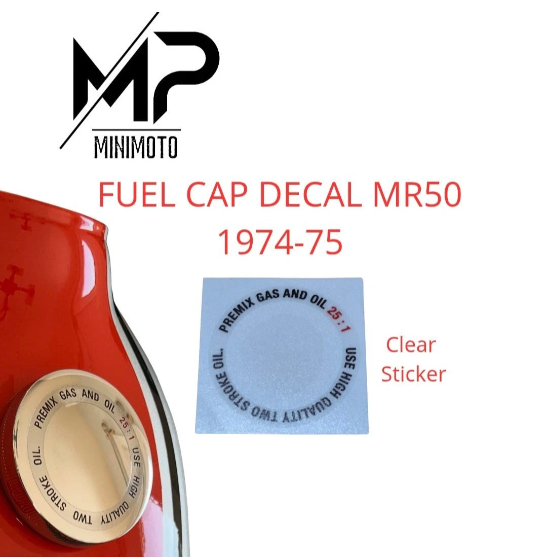Calcomanía para la tapa de combustible de la Honda MR50 1974-75