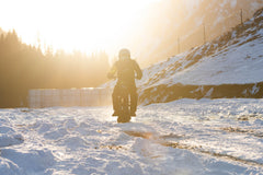 Riding Times snow bike riding in winter